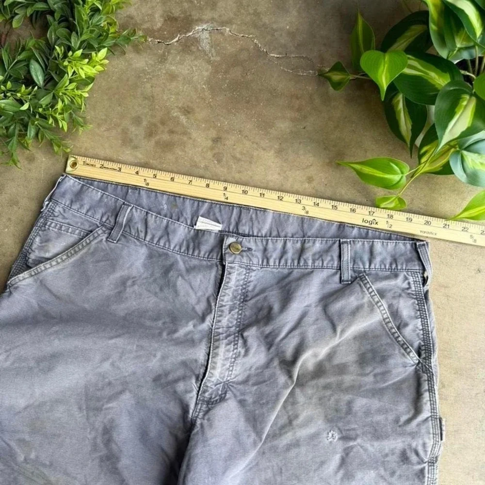 vintage Carhartt charcoal grey carpenter shorts size 40